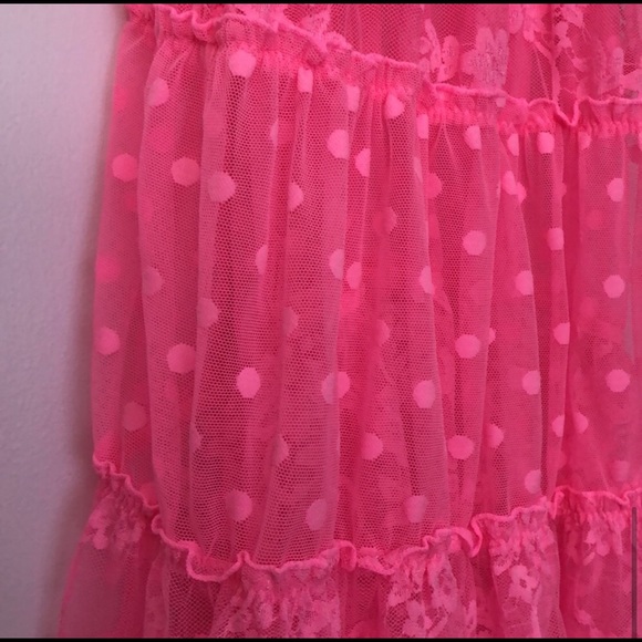 NWOT Betsy Johnson Polka Dot Pink Nightie - Picture 2 of 8